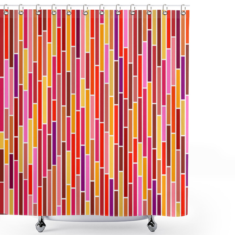 Personality  Abstract Stripes In Hot Colours Shower Curtains