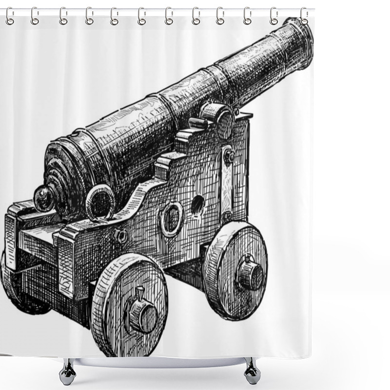 Personality  Antique Gun Shower Curtains