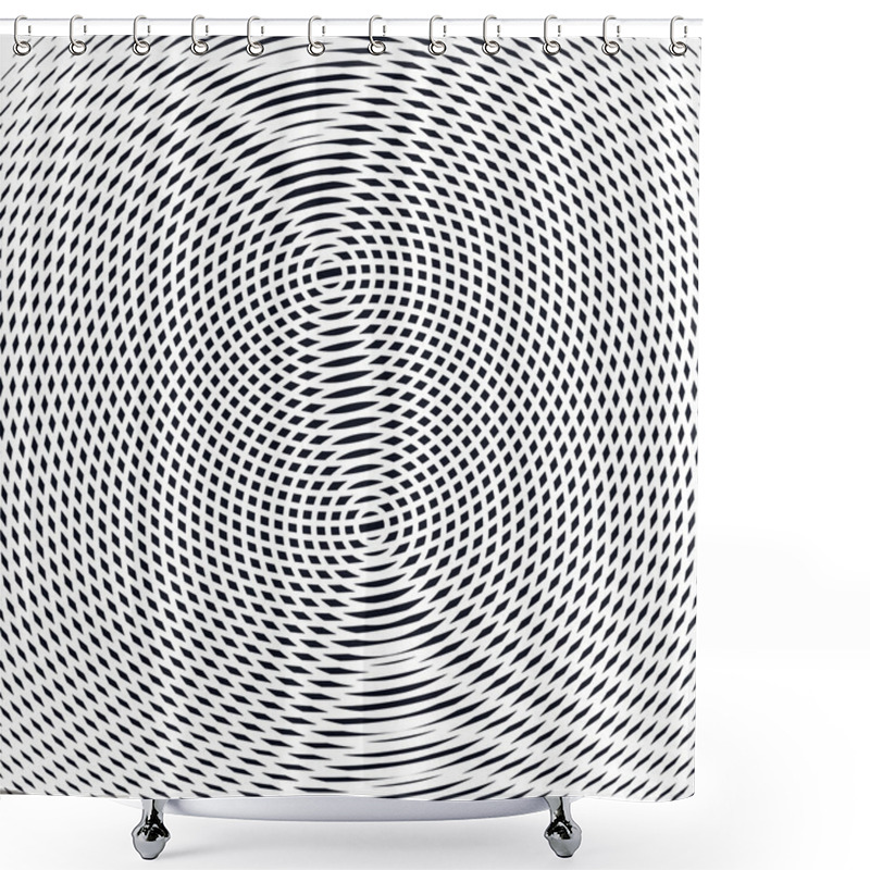 Personality  Moire Pattern Background Shower Curtains