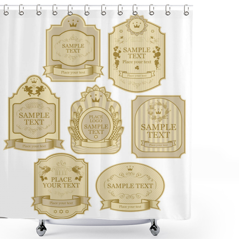 Personality  Vector Label Shower Curtains