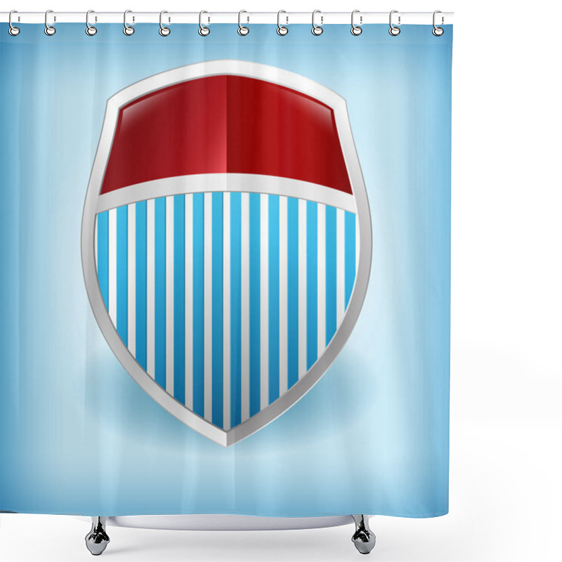 Personality  Vector Illustration Of A Shield. Shower Curtains