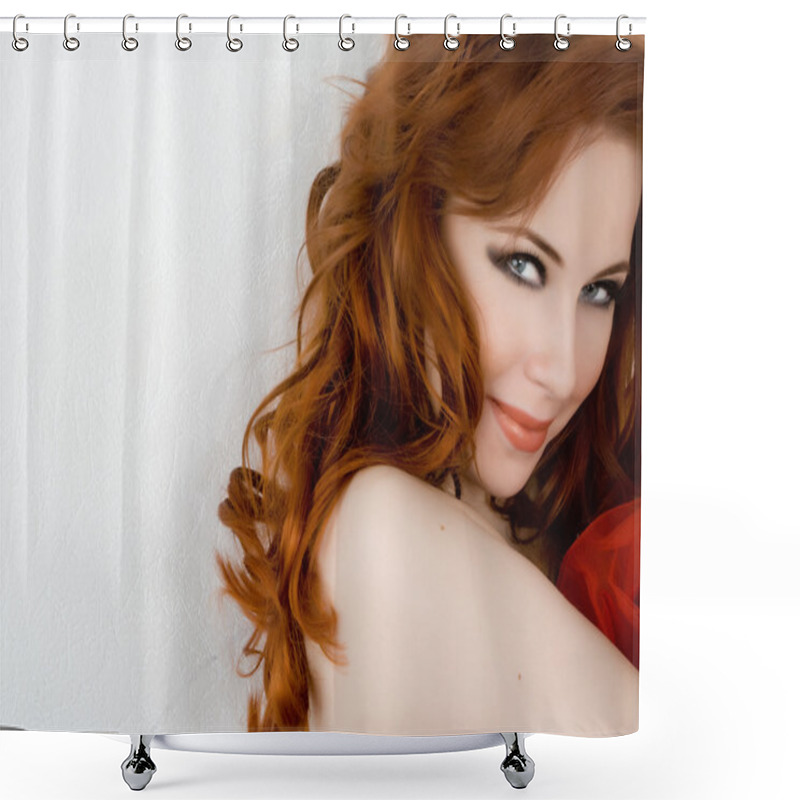 Personality  Sexy Redhead Shower Curtains