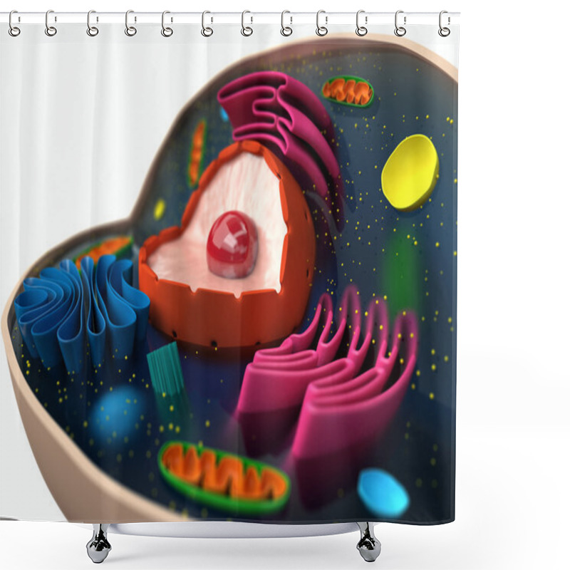 Personality  Cell Structure Shower Curtains