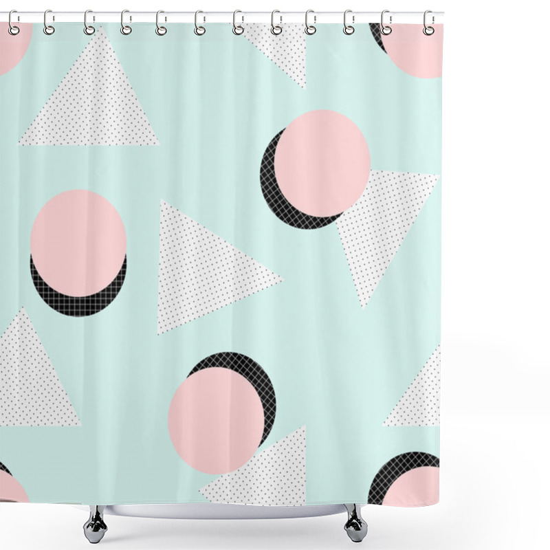 Personality  Retro Geometric Pattern Shower Curtains