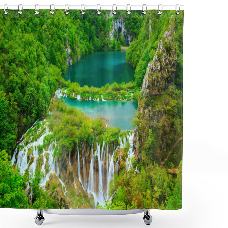 Personality  Waterfalls In Plitvice National Park Shower Curtains