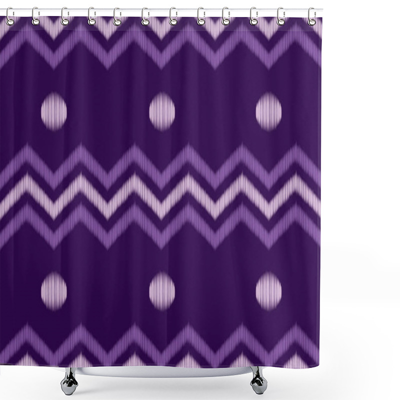 Personality  Circle Shape Ethnic Pattern Tie Dye Or Aztec Style, Folk Embroidery.  Shower Curtains