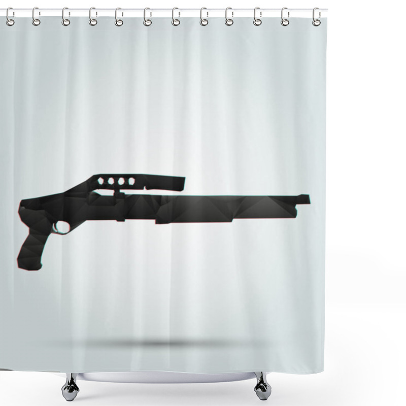 Personality  Abstract Shotgun. Vector Illustration. Shower Curtains