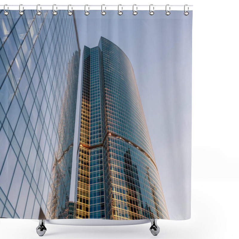 Personality  Moscow-City Skylines. Moscow City, Russia. Shower Curtains