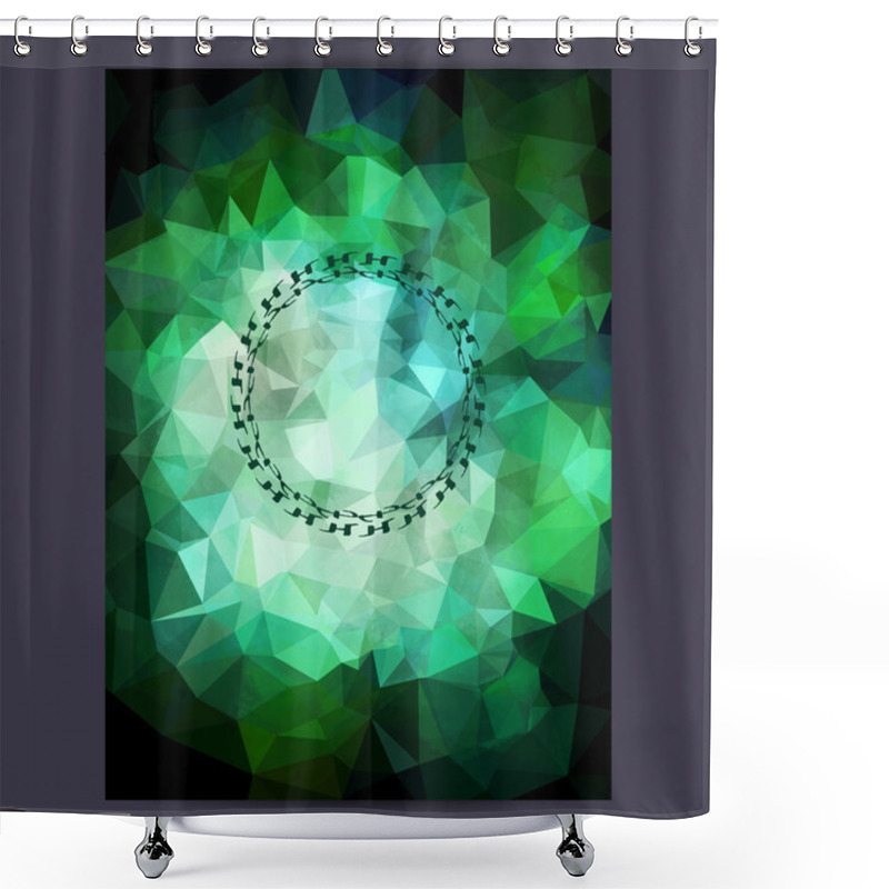 Personality  Abstract Grunge Triangle. Shower Curtains