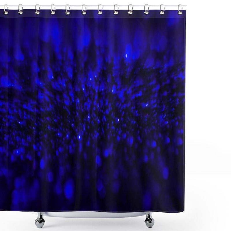 Personality  Abstract Background With Blue Defocused Glitter Shower Curtains