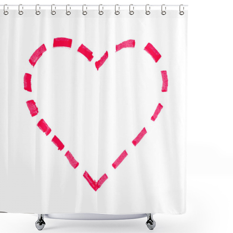 Personality  Heart. Hand Drawn Icon. Trendy Heart Isolated On White Background. Useful For Web Site, Greeting Card And Valentine's Day. Creative Art Sketch, Modern Concept. Marker Illustration Shower Curtains