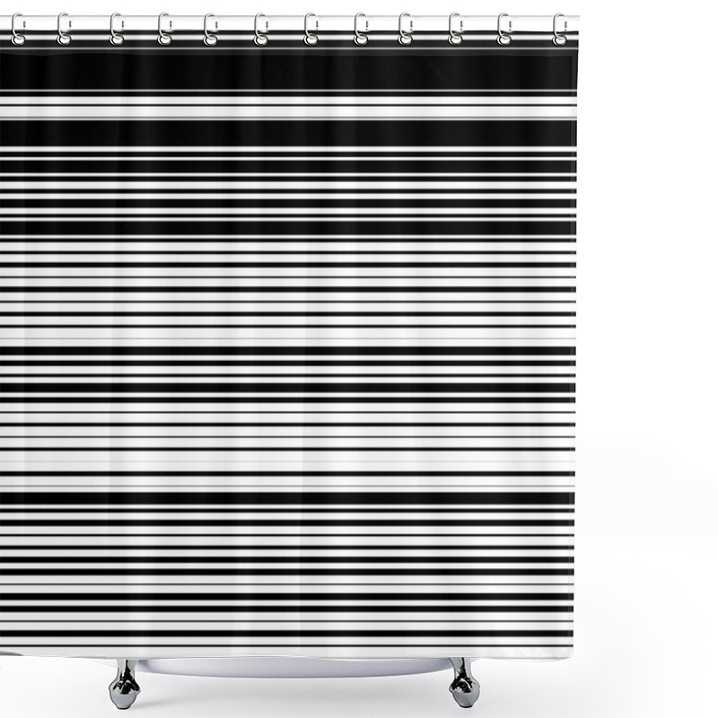 Personality  Straight, Horizontal Lines Pattern Shower Curtains