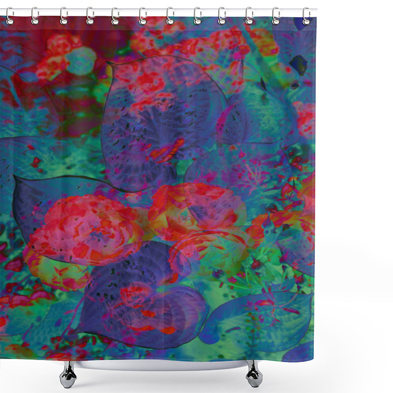 Personality  Abstract Artistic Floral Background Shower Curtains