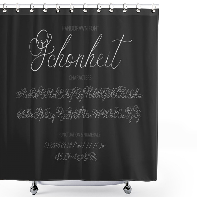 Personality  Modern Calligraphic Font. Brush Painted Letters. Shower Curtains