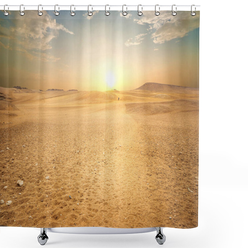 Personality  Sandy Desert In Egypt Shower Curtains