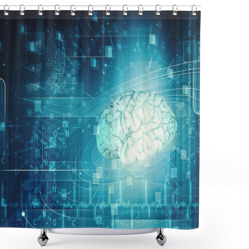 Personality  Science And Research Backgrounds For Your Design Shower Curtains