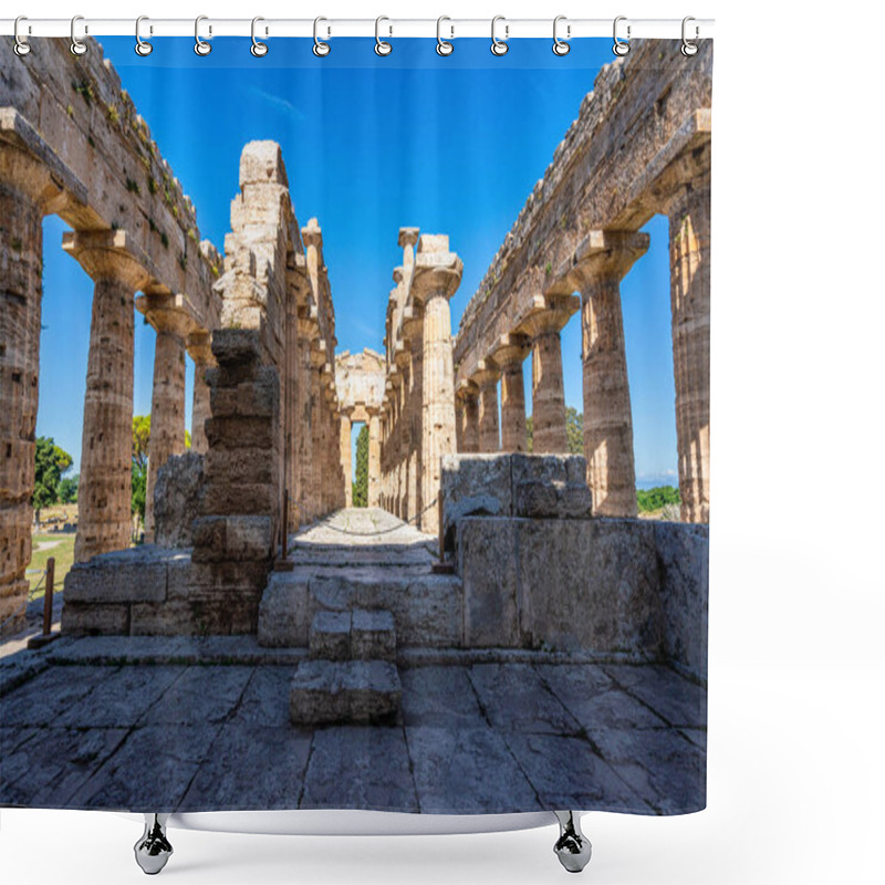 Personality  The Majestic Archeological Site Of Paestum, In The Province Of Salerno, Campania, Italy. Shower Curtains