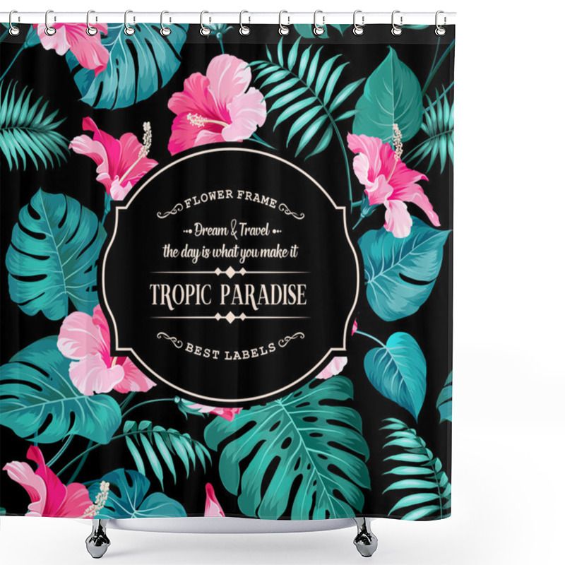 Personality  Tropical Flower Pattern. Shower Curtains