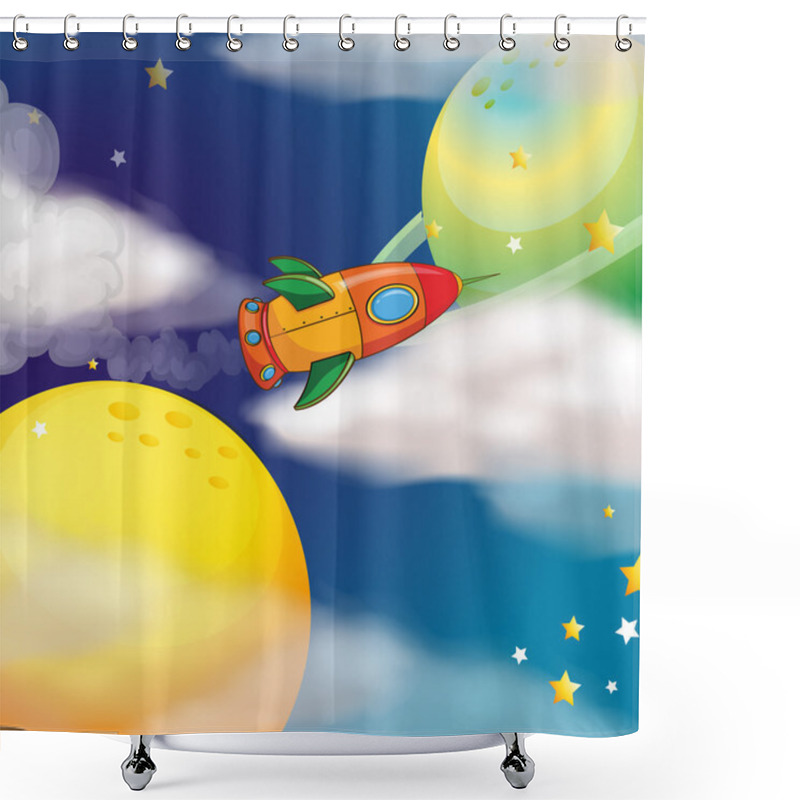 Personality  A Spaceship At The Space Shower Curtains