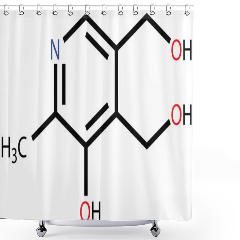 Personality  Pyridoxine (vitamin B6) Structural Formula Shower Curtains