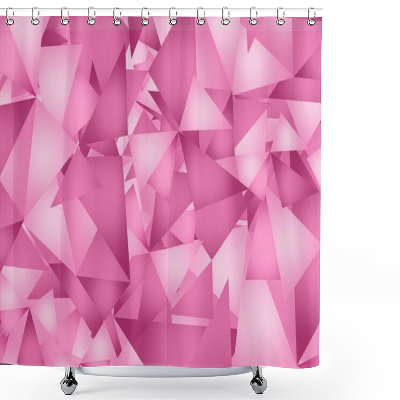 Personality  Pink Triangles Background Shower Curtains