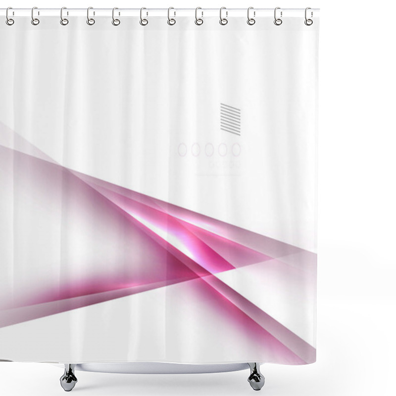 Personality  Purple Blurred Motion Lines Design Shower Curtains