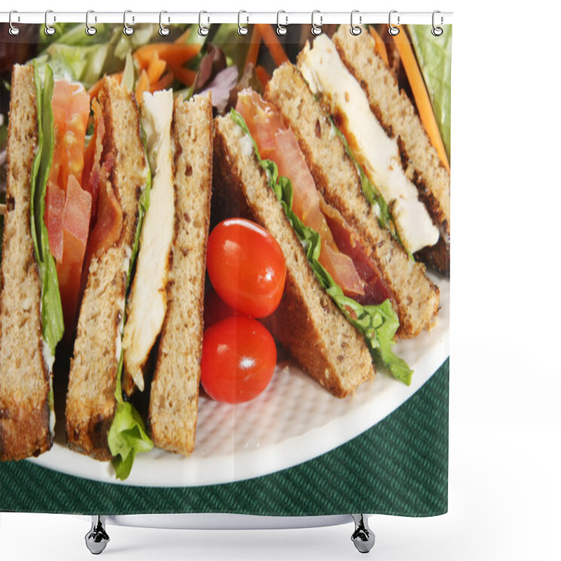 Personality  Clubhouse Sandwich Shower Curtains