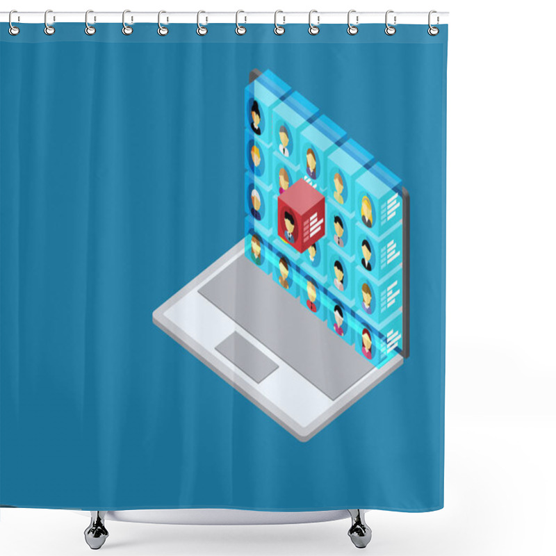 Personality  Big Data Analysis To Analyze And Control With People Database Shower Curtains