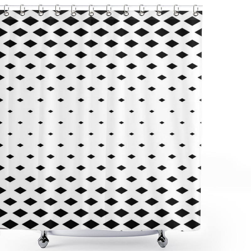 Personality  Abstract Monochrome Rhombus Pattern Background Shower Curtains