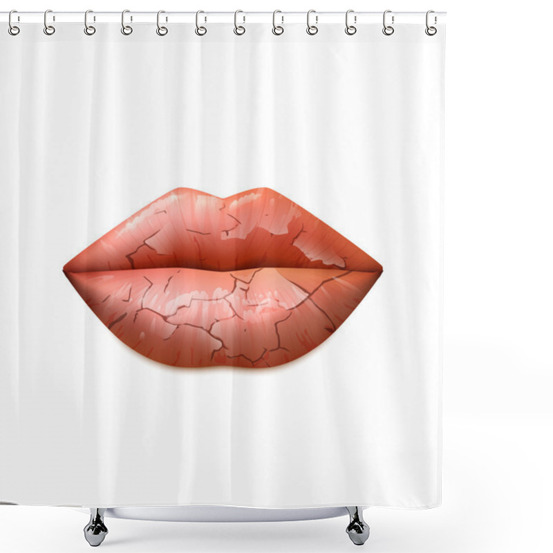 Personality  Dry Lips Illustration Shower Curtains