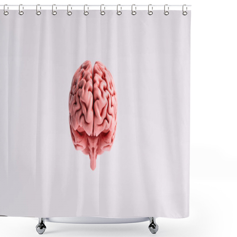 Personality  Artificial Intelligence Concept With A Floating Brain Model Shower Curtains