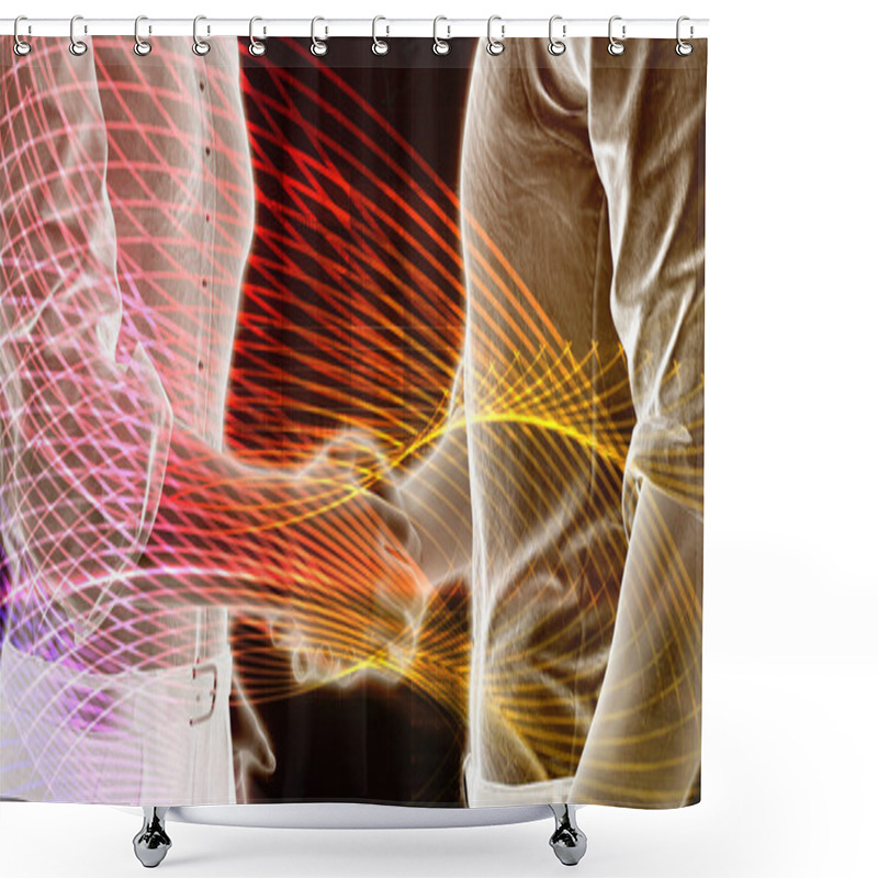 Personality  Successful Partnership As A Concept Shower Curtains