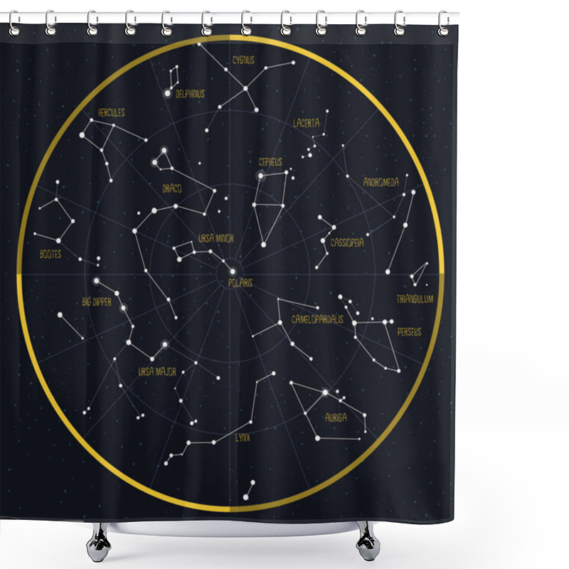 Personality  Night Sky With Constellations Shower Curtains