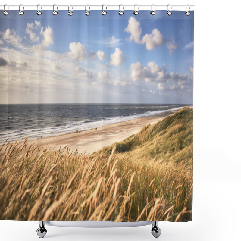 Personality  Wide Golden Dune At Danish North Sea Coast. High Quality Photo Shower Curtains