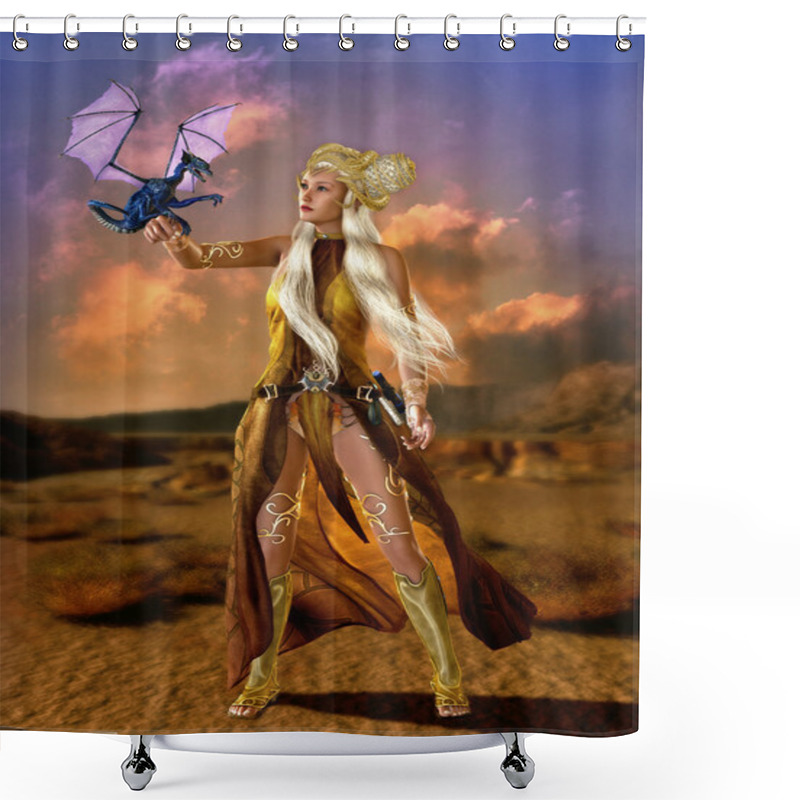 Personality  Dragon's Mother, 3d Cg Shower Curtains