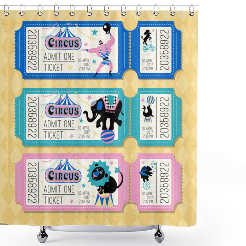 Personality  Circus Animals Attraction Shower Curtains