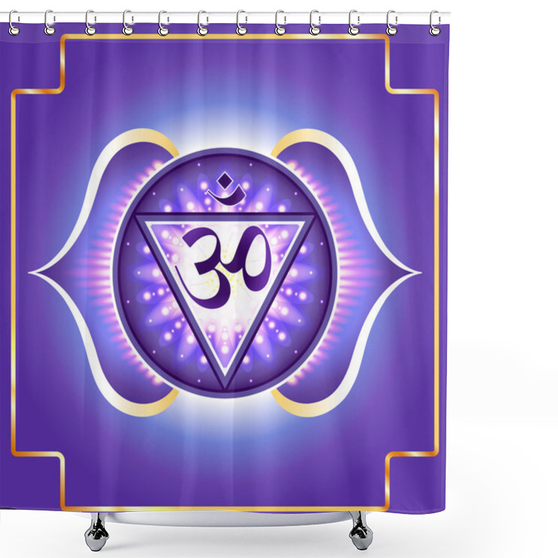 Personality  Chakra Ajna Shower Curtains