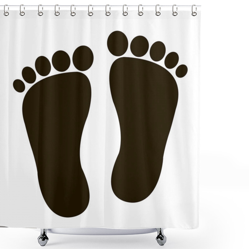 Personality  Footprints Shower Curtains