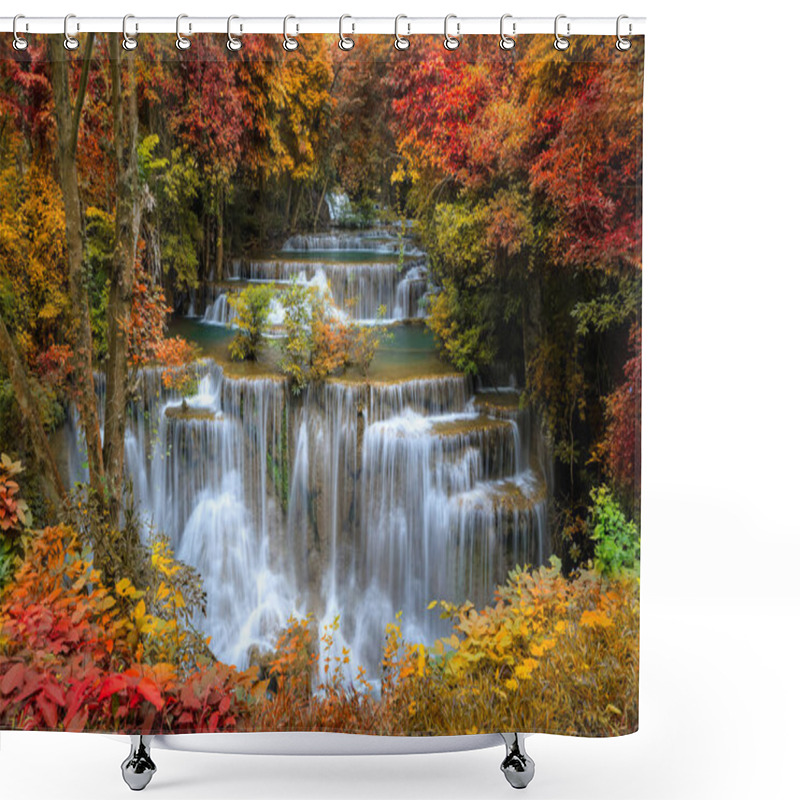 Personality  Huai Mae Khamin Waterfall Tier 4, Khuean Srinagarindra National  Shower Curtains