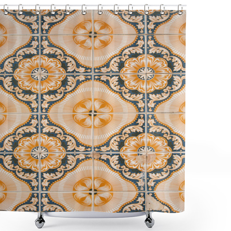 Personality  Traditional Portuguese Azulejos Shower Curtains