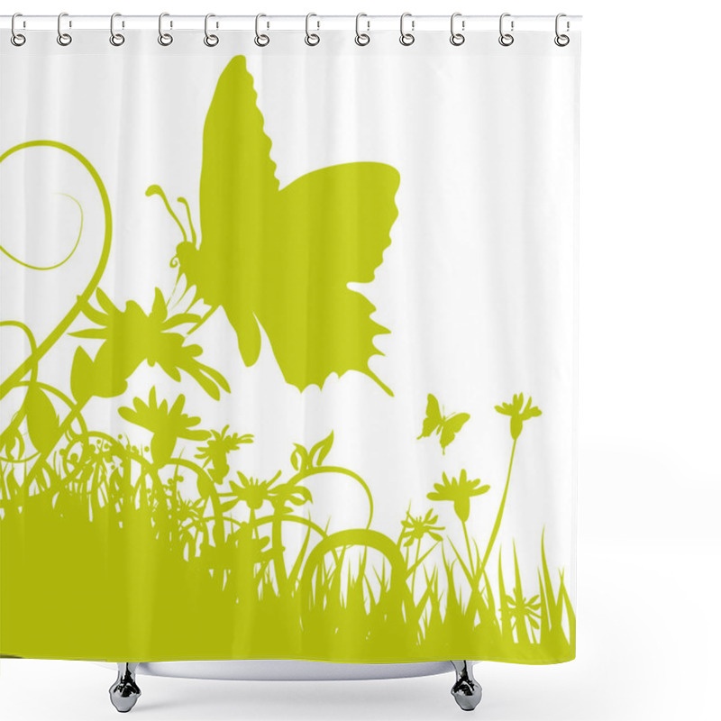 Personality  Close Up Of Butterfly In Habitat, Wildness Concept  Shower Curtains