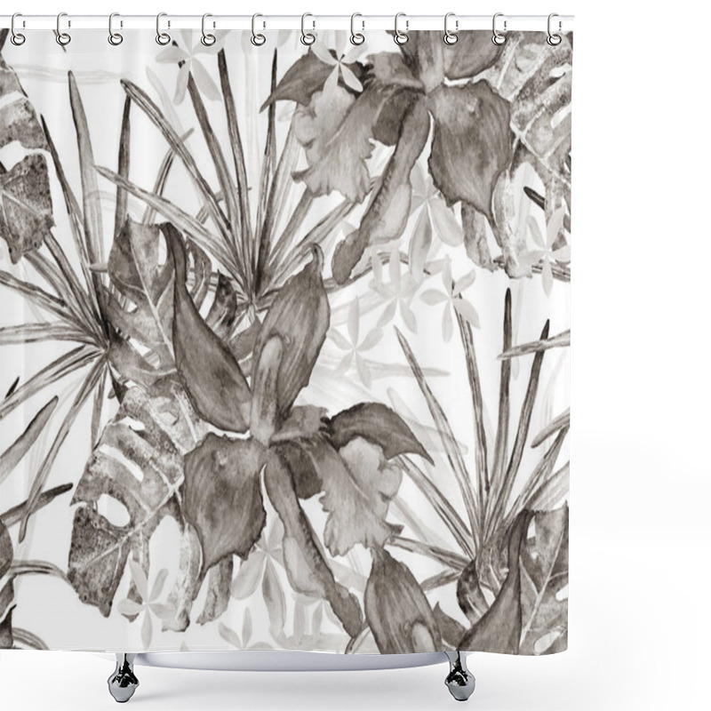 Personality  Orchid Seamless Pattern. Shower Curtains