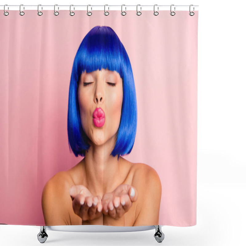 Personality  Love, Lover Concept. Portrait Of Carefree, Careless, Cheerful Yo Shower Curtains