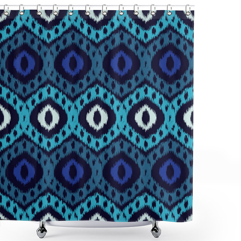 Personality  Ethnic Boho Seamless Pattern. Scribble Texture. Retro Motif. Textile Rapport. Shower Curtains