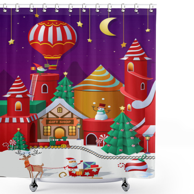 Personality  Christmas Winter Wonderland Shower Curtains