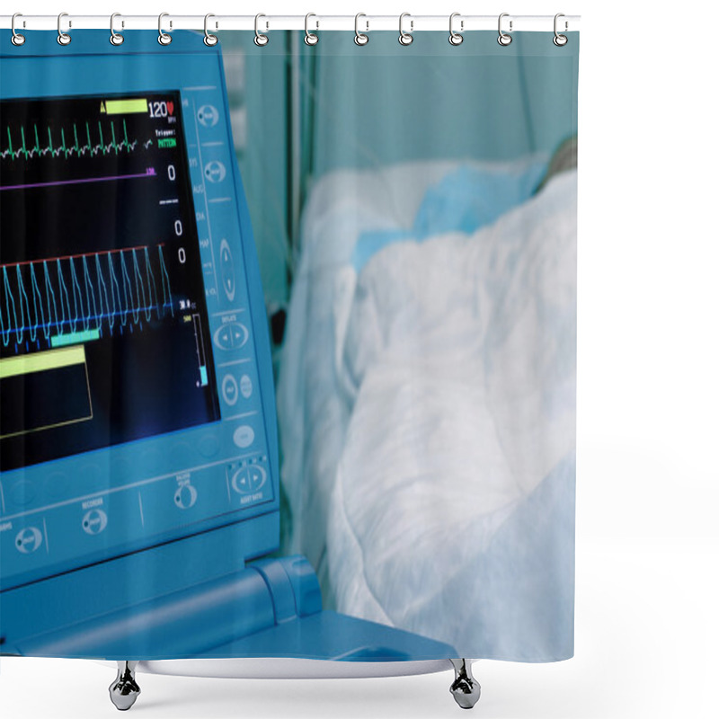 Personality  Patient On The Heart Monitor Shower Curtains