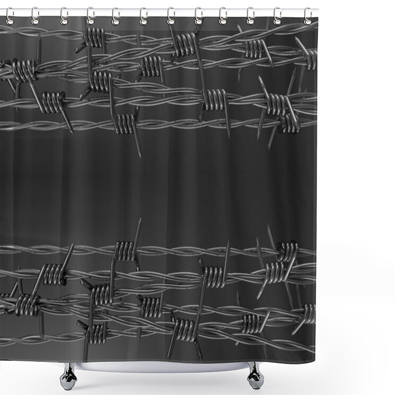 Personality  3D Barbed Wire Background Shower Curtains