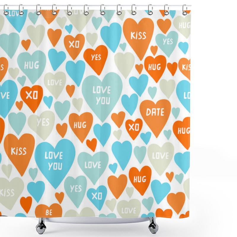 Personality  Romantic Hearts Pattern Shower Curtains