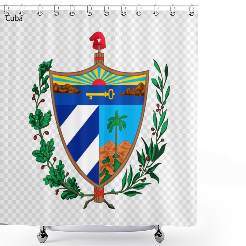 Personality  Symbol Of Cuba. National Emblem Shower Curtains