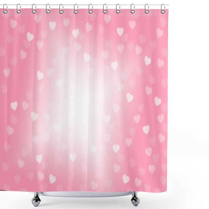 Personality  Pink Hearts Background Shows Romantic And Passionate Wallpaper Shower Curtains